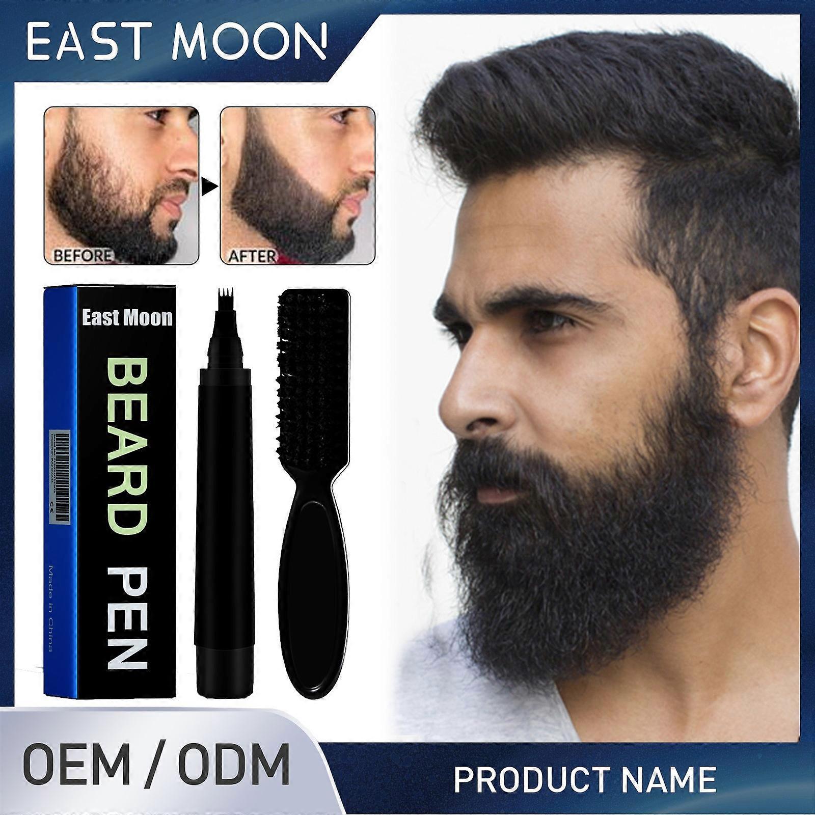 Beard Pen Filling Pen Is Suitable For Men's Beard Pen And Beard Brush, Which Can Permanently Cover The Natural Smoothness And Repair The Beard Shape