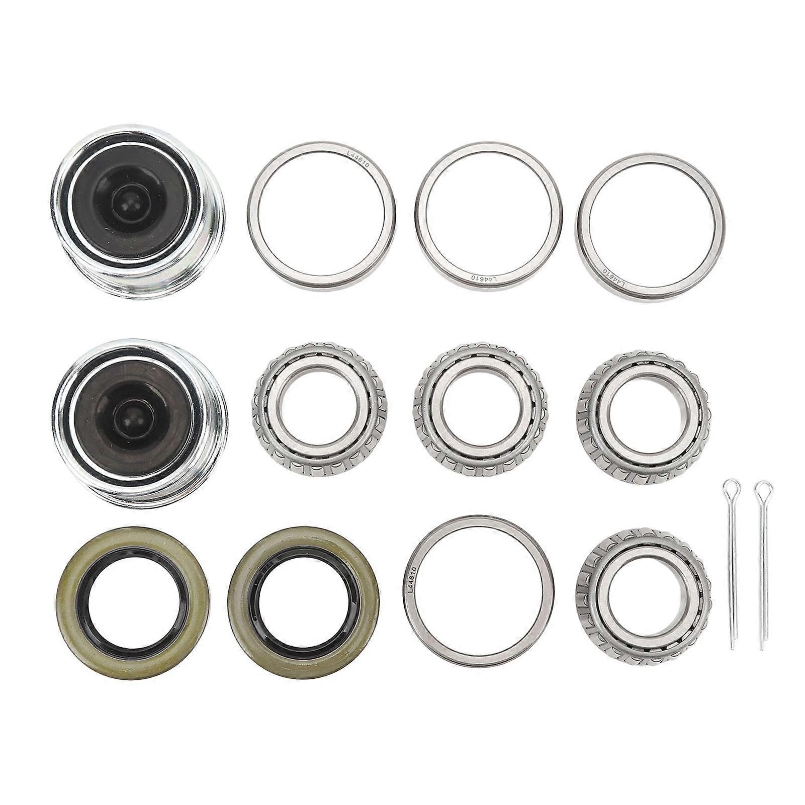 2 Set Trailer Wheel Hub Bearings Kit 12192TB Trailer Grease Seals Dust Cover and Cotter Pin for 1 Inch 20002200 LB Boat Trailer Axle