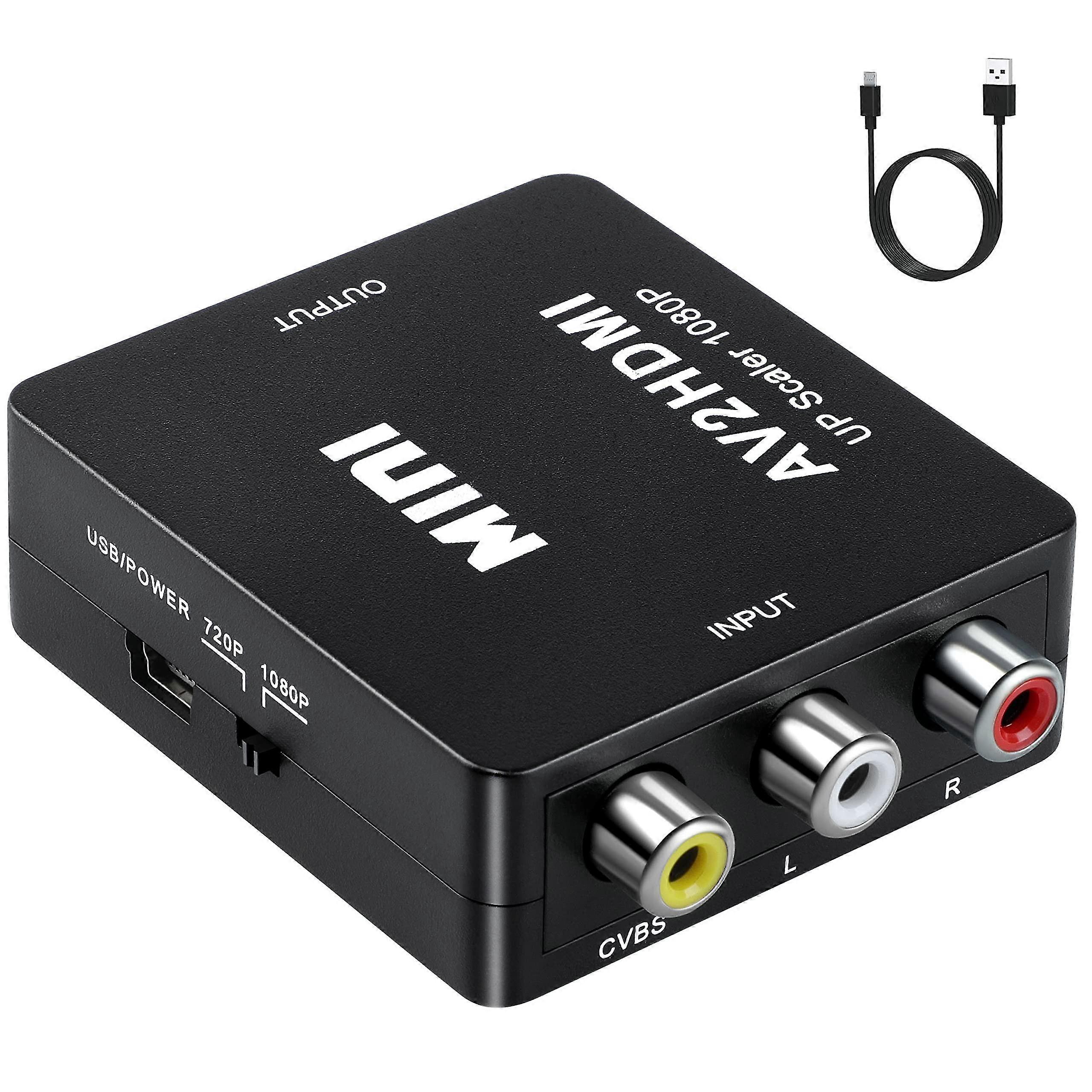 RCA til HDMI adaptersignalomvandlare