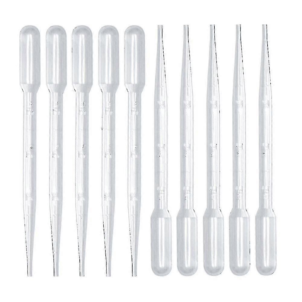 100pcs 3ml Disposable Graduated Pasteur Pipette Plastic Dropper Urine Straw Lab School Tools Pasteur Straw Dropper