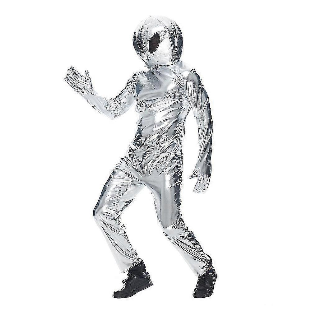 Ufoエイリアン宇宙衣装ジャンプスーツコスプレUfo宇宙飛行士パフォーマンスハロウィーンカーニバルドレスアップパーティー衣装大人のための小道具高品質のPK