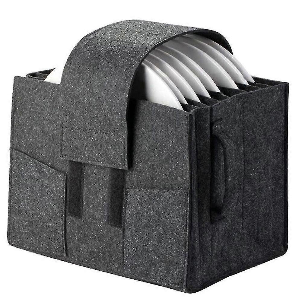 Universal Round Plate Holder Folding Cutlery Storage Case for Kitchen