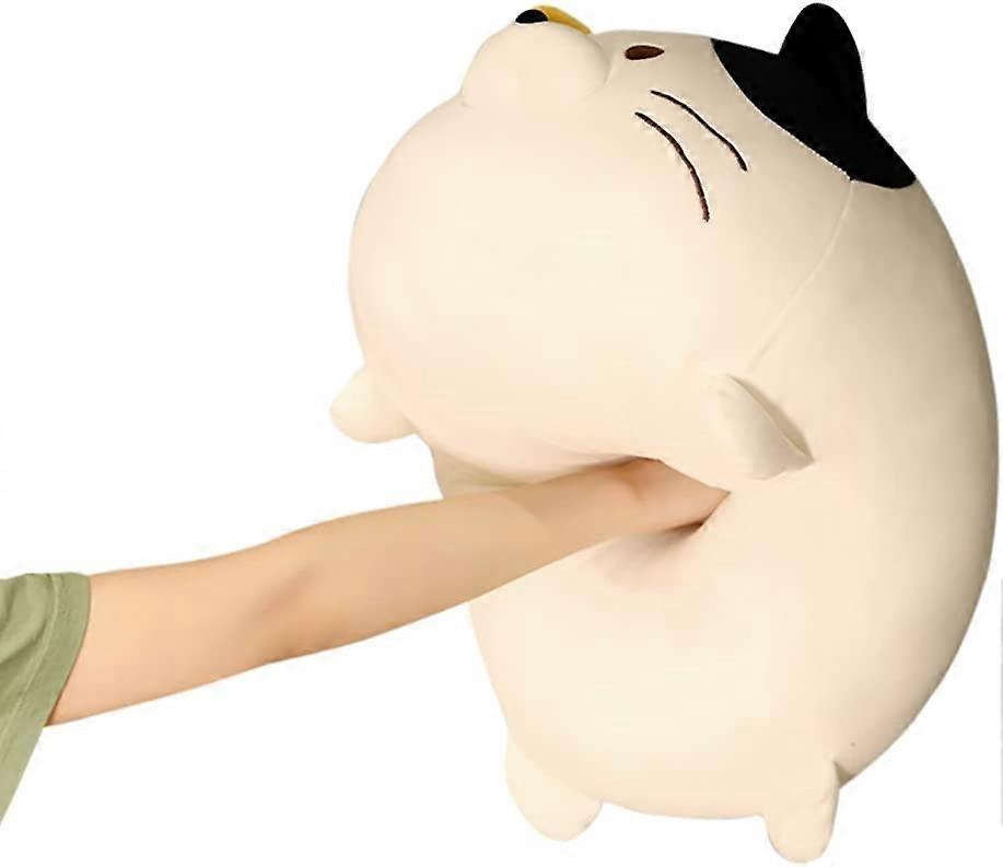 Very Soft Cat Pillow Plush Kitten Stuffed AnimalCan Be Used for Beds and Sofa ChairsThe Best Gifts for Girls and Boys (white, M)