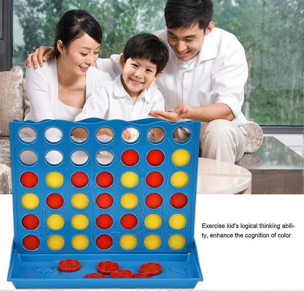 Kids Line Up 4 Tabletop Game, Intelligence Training 4 in a Row Board Chess Parent-Child Interactive Toy for Children