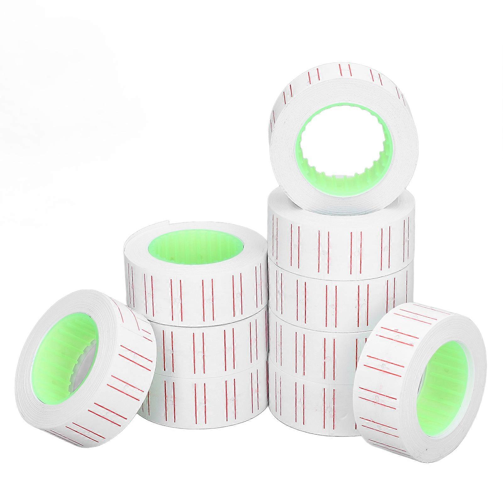 Labels Price Stickers, 30 Rolls - 15000pcs, Single Row Tag Paper for MX5500 Gun Labeller, 21x12mm