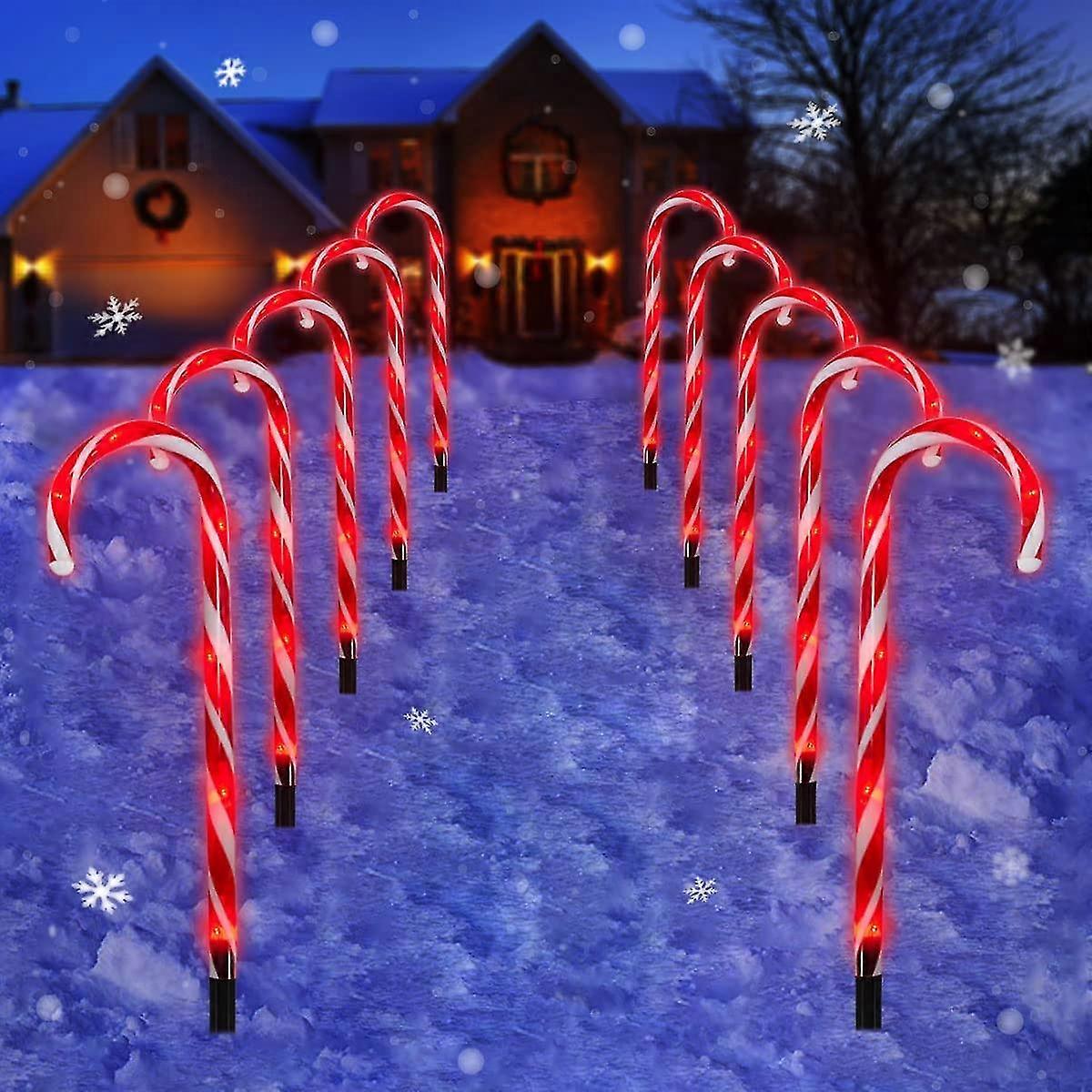 Outdoor Landscape Lights, 10 Pack Led Lighted Christmas Path Lights String