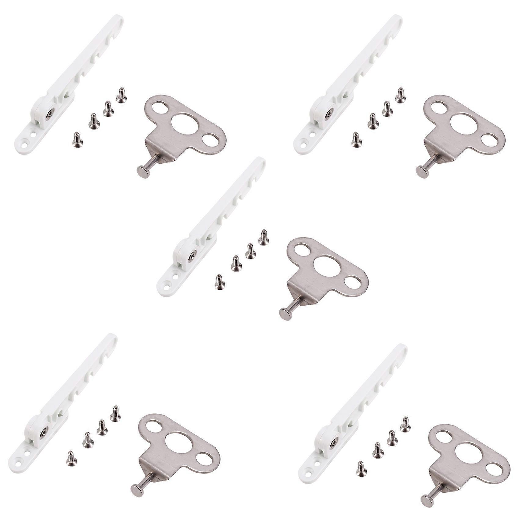 5PCS Fenêtre Ventilation Limiteur Retenue Pare-Vent Support Ouverture Intérieure Porte & Fenêtre Limite Crochet Blanc