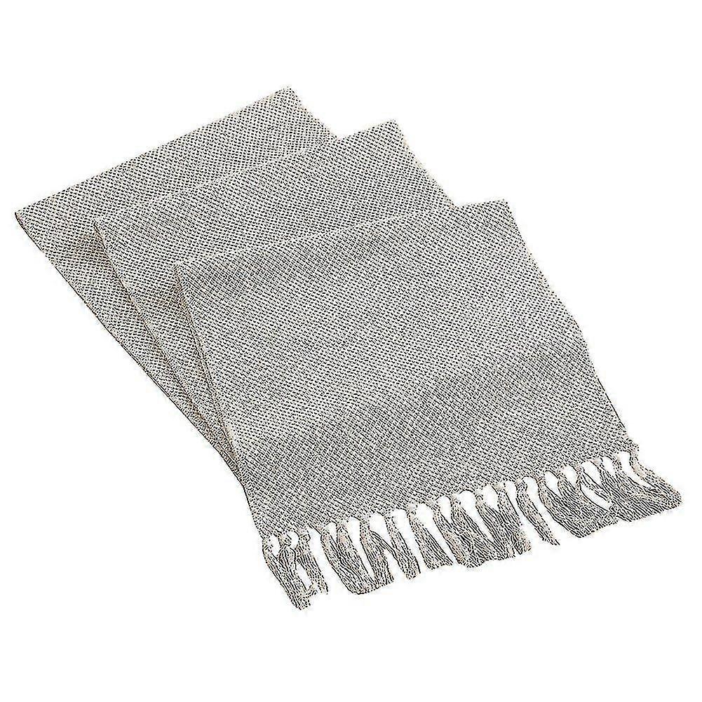 Cotton Linen Fringe Table Runner,woven Decorative Table Runners, Macrame Table Runner For Kitchen D Hy