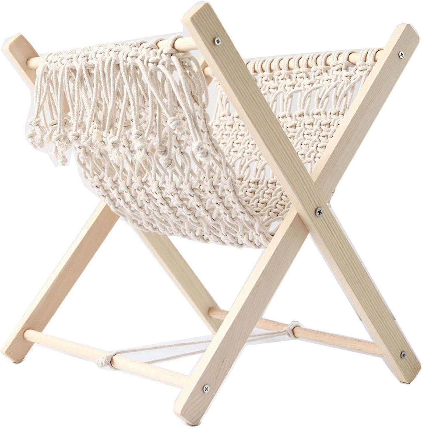 Bohemian Magazine Rack - Hand-Woven Shelf for Books, Newspapers, Notebooks