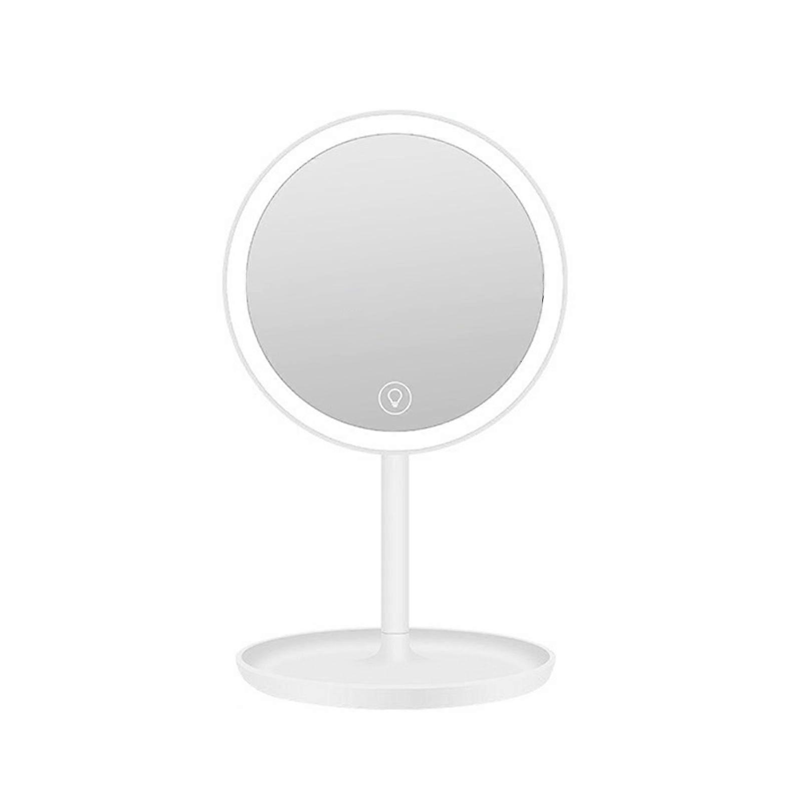 Intelligent Led Desktop Makeup Mirror With Light And 5x Magnifying Glass Vanity Mirror