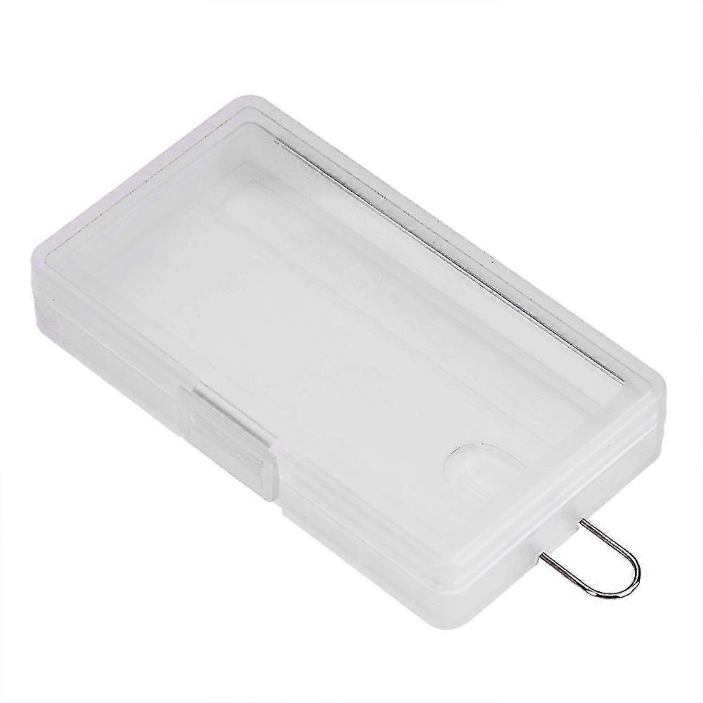 5pcs Portable Hard Pp Transparent Case Holder Storage Box For 8 X Aaa Batteries With Hook