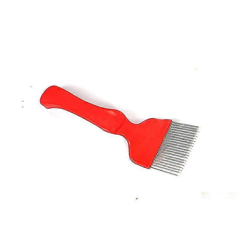 Beekeeping Tool, Bee Keeping Uncapping Fork With 21 Tines, Stainless Steel Bee Keeping Beekeeper Tool - 2 Pack,  Red (straight)