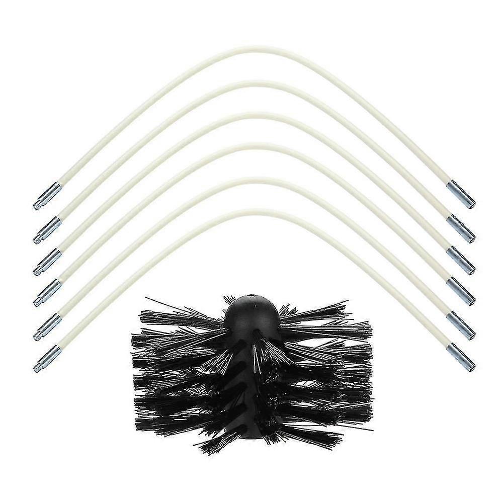 6 + 1 Ensemble de ramonage rotatif Ensemble de ramonage Ramoneur Brosse de cheminée Kit de brosse de cheminée Fk