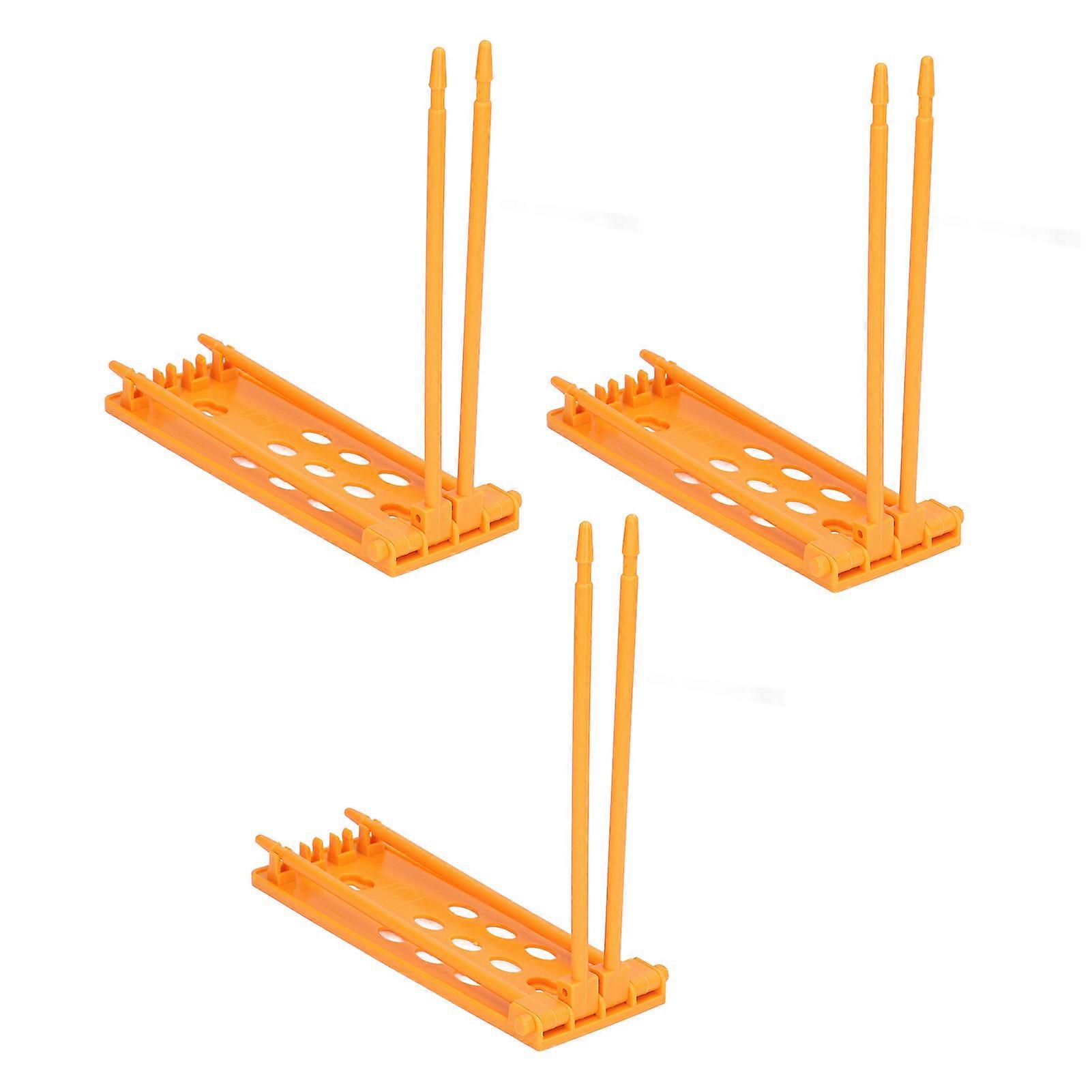 Yellow Racing Pigeons Foot Rings Holder - 3Pcs 4 Column Frame Independent Space Saving for Pigeon Farm