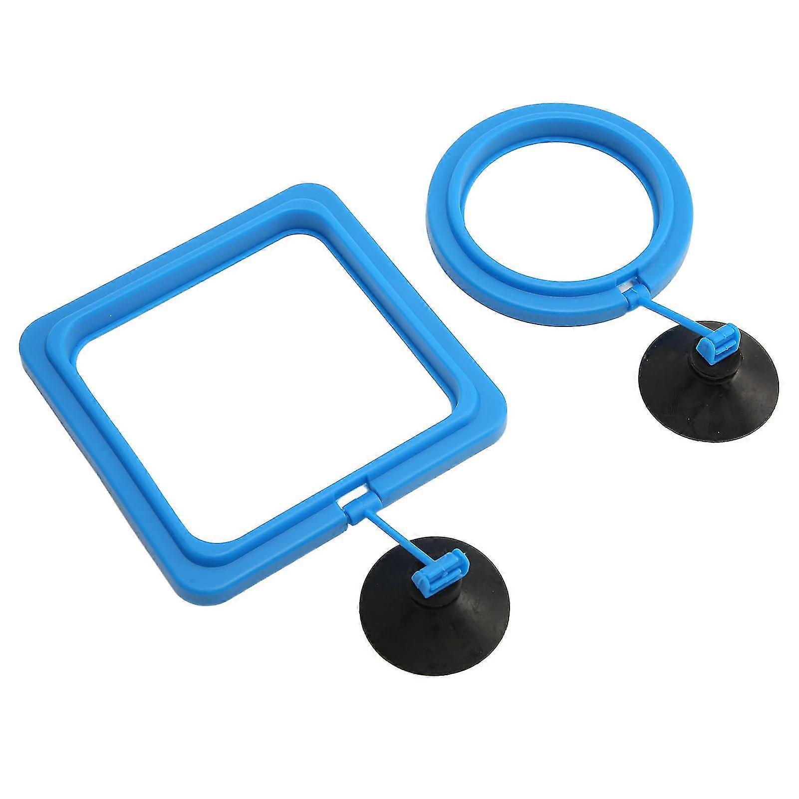 Aquarium Fish Feeding Ring - Round and Quadrate Shapes with Suction Cup