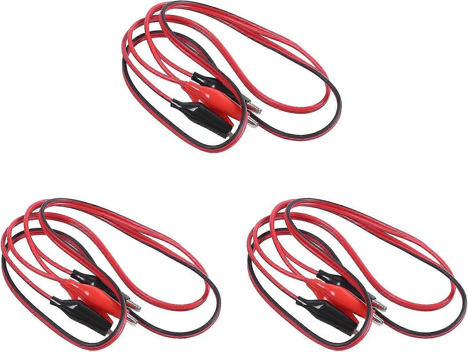 Dual Double Ended Probe Alligator Clip Cable - 6pcs, 92 cm