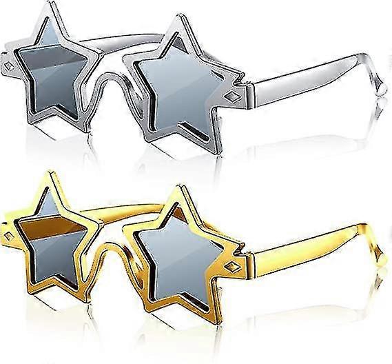 2 st stjärnformade solglasögon pentagram solglasögon maskeraddräkter nyhet solglasögon för julfest