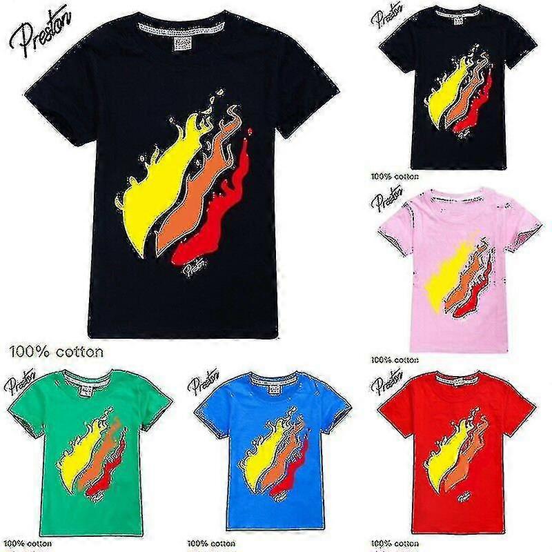 Kids Prestonplayz Flame Casual T Shirt