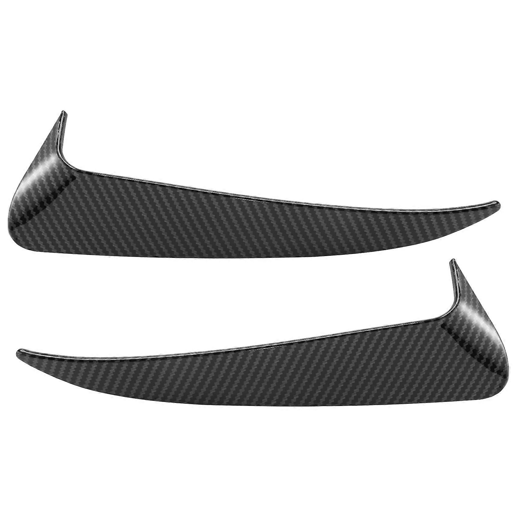 For C Class W205 C43 C63 Carbon Fiber Look Rear Bumper Vent Cover 2014-2019 2Pcs