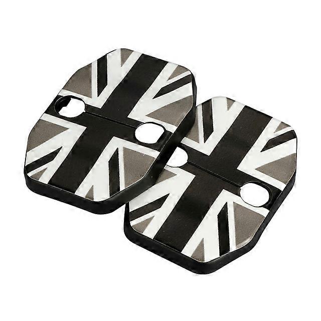 2pcs Car Vehicle Interior Door Rust Resistant Vehicle Interior Door Lock Buckle Cover Union Jack Style For Mini Cooper S Hatchback F55 F56 Car Styling