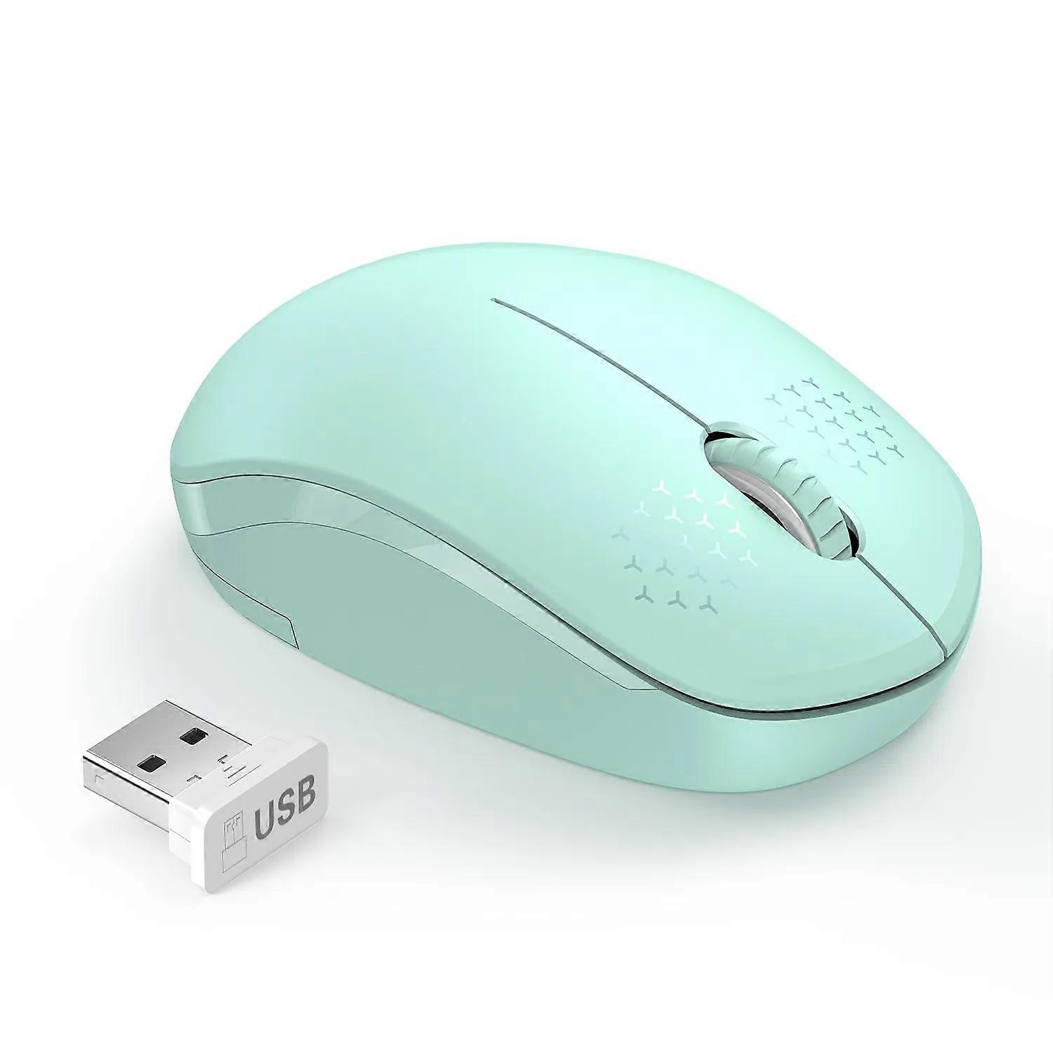 Seenda 2.4G USB Wireless Mouse with USB Receiver Portable Mint Green Mini Slim Mause for PC Computer Tablet Laptop Mice & Trackballs