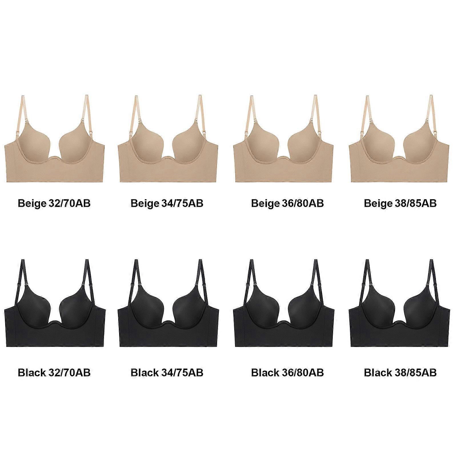 Mulheres U Shape Back Comfort Lifting Bra Low Back Bra Backless Bra