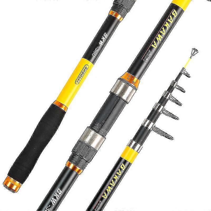Super Hard Telescopic Fishing Rod 99% Carbon Fiber 2.1 3.6M Carbon Spinning Pole Sea Fishing-804157