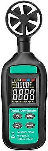 Wind Speed Meter Tool, Digital Anemometer, High Precision Anemometer, GN-301 Digital Digital Wind Speed Meter Black