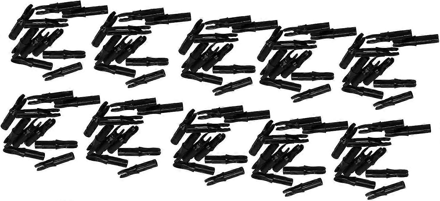 Archery Arrow Nock,100pcs Durable Plastic Insert Arrow Nocks Light Weight Replacement Arrow Tail for Hunting Arrows Recurve Archery Bow new