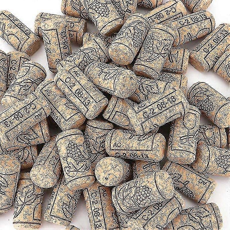 100 Pcs Wine Corks Stopper Natural Reusable Functional Portable Wine Cork Straight Stopper For Bottling Of Wines - MXBC