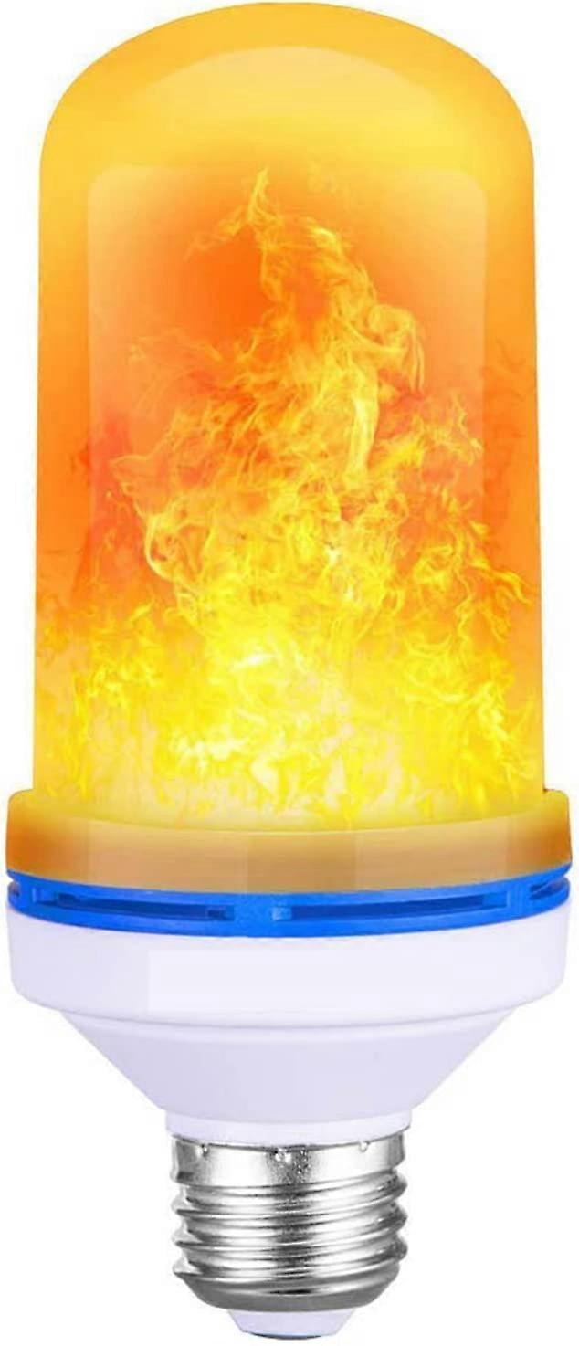 Flame Light Bulb E27 5W LED Flame Effect Light Bulb,4 Lighting Flame Colors,Gravity Sensor(Yellow)