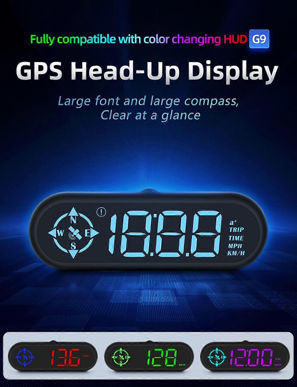 New On-board HUD Display Outdoor High Definition Speed Guide Head-up Instrument  Gps Speedometer  Car Electronics