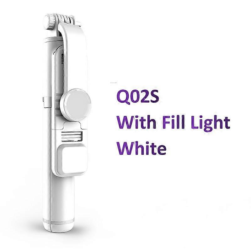 FANGTUOSI Wireless bluetooth selfie stick foldable mini tripod with fill light shutter remote control for IOS Android