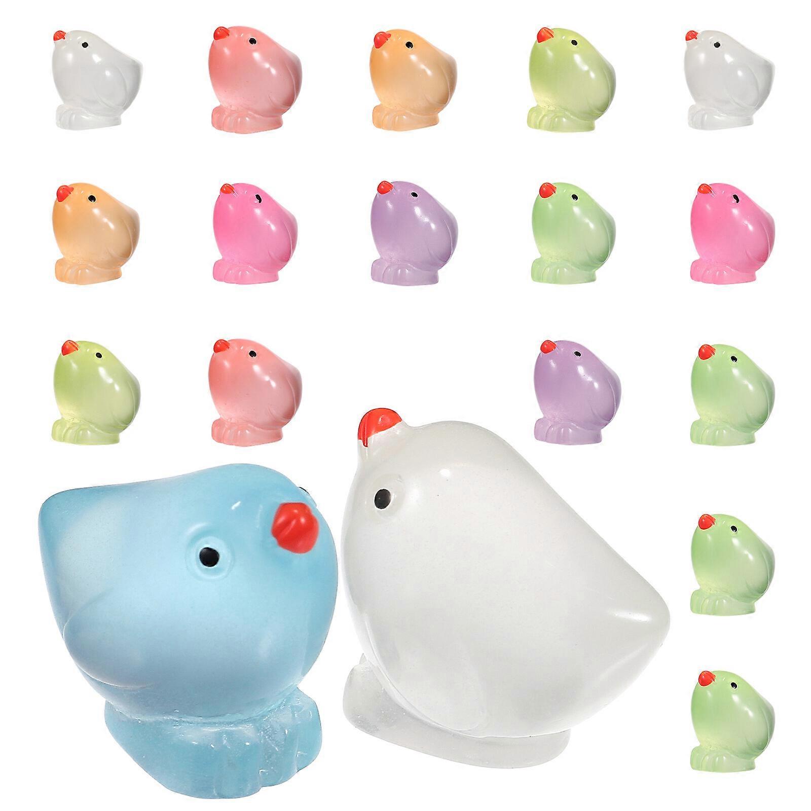18 Pcs Mini Chickens Small Chicken Figurines Mini Resin Animals Tiny Resin Animals Tiny Chicks For Party Home