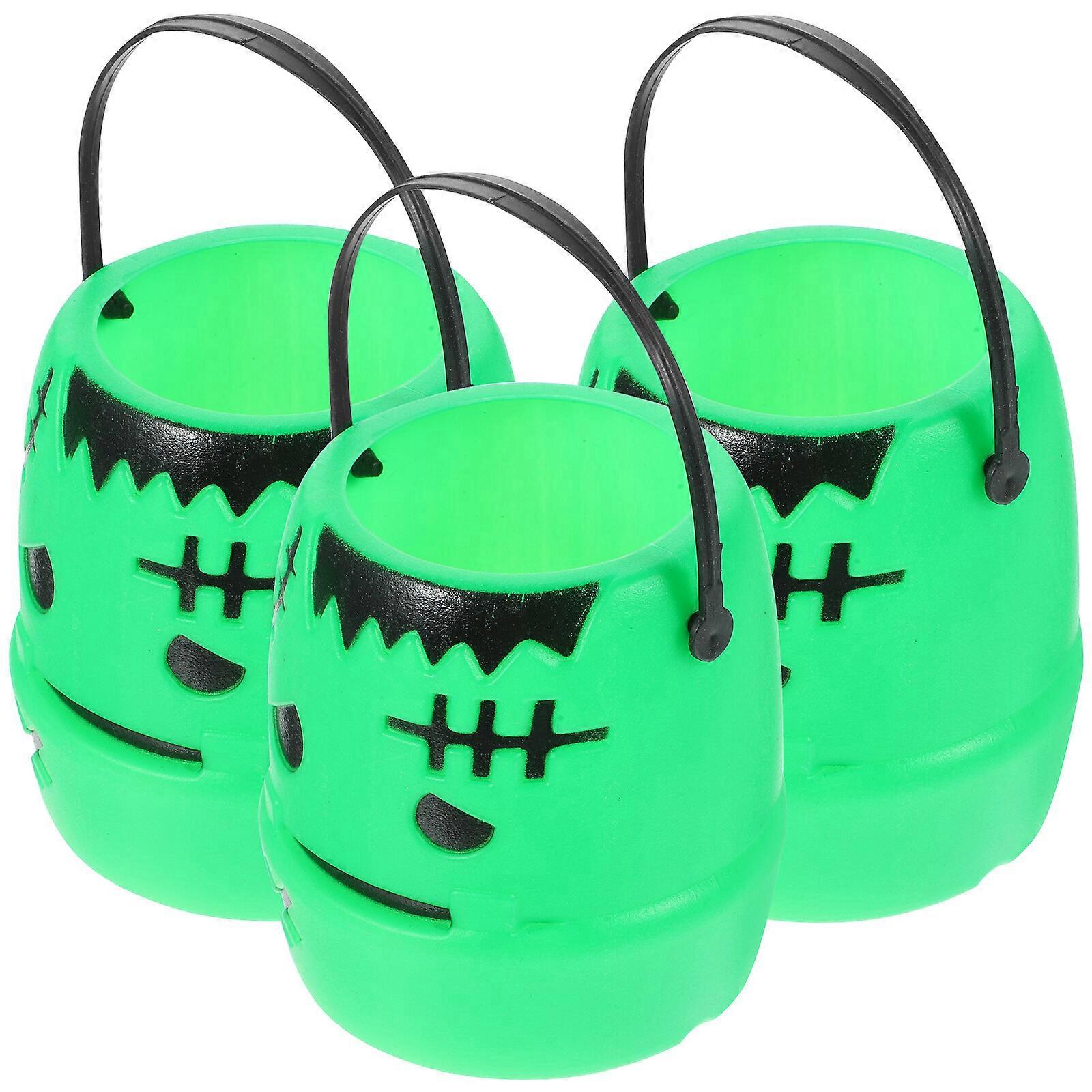 3buc găleți de dovleac Halloween Candy Holders Handheld Plastic Candy Container