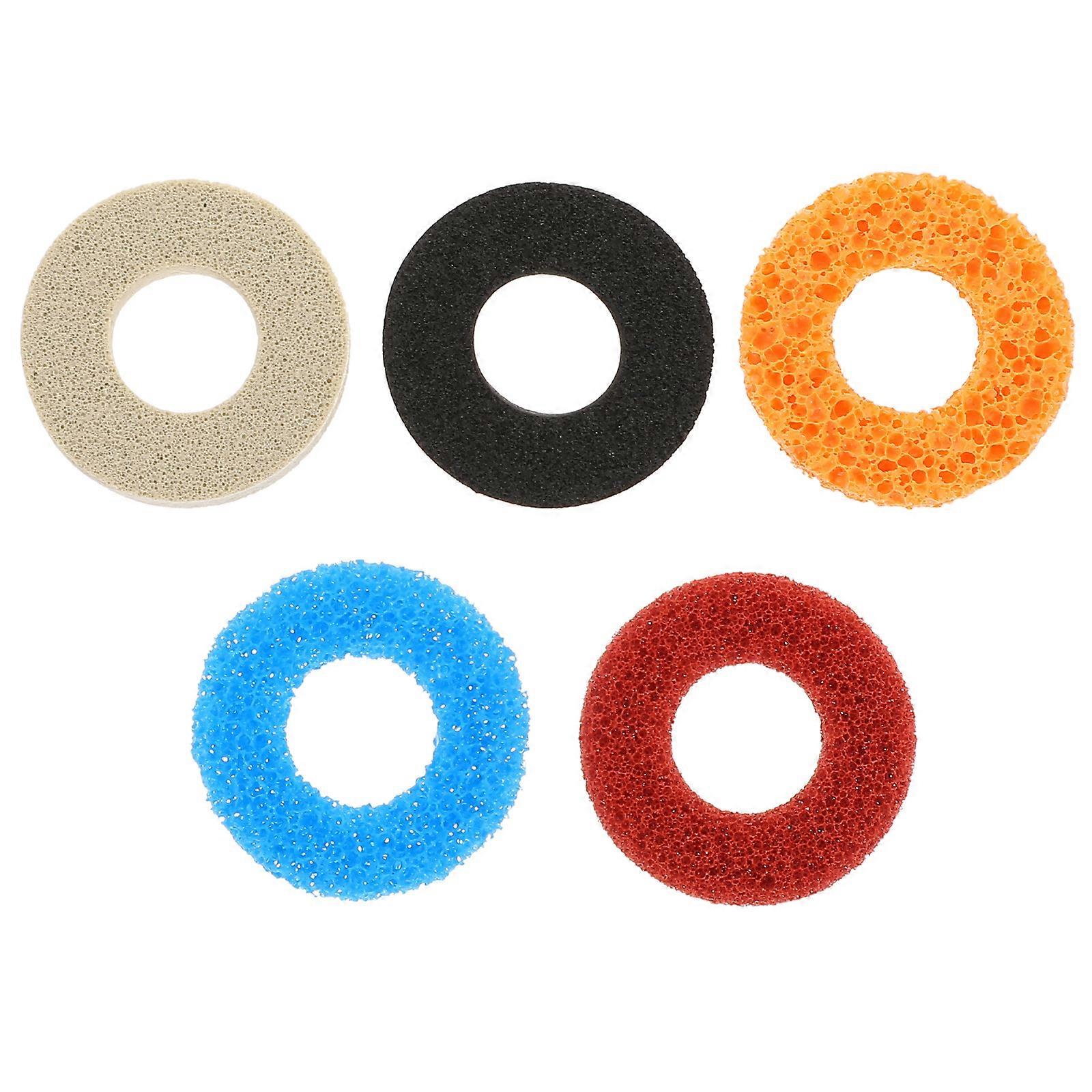 5Pcs Round Protective Rings Handle Auxiliary Buffer Rings Control Handle Sponge Rings for Game