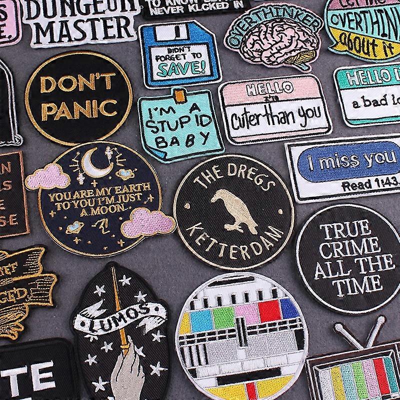 Patch For Clothes Cartoon Slogan Words Patches On Clothes Love Iron On Patches For Clothing 736750 - Foto 5
