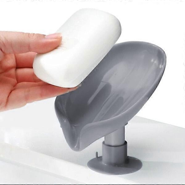 Gray Hard Soap Holder with Automatic Drain