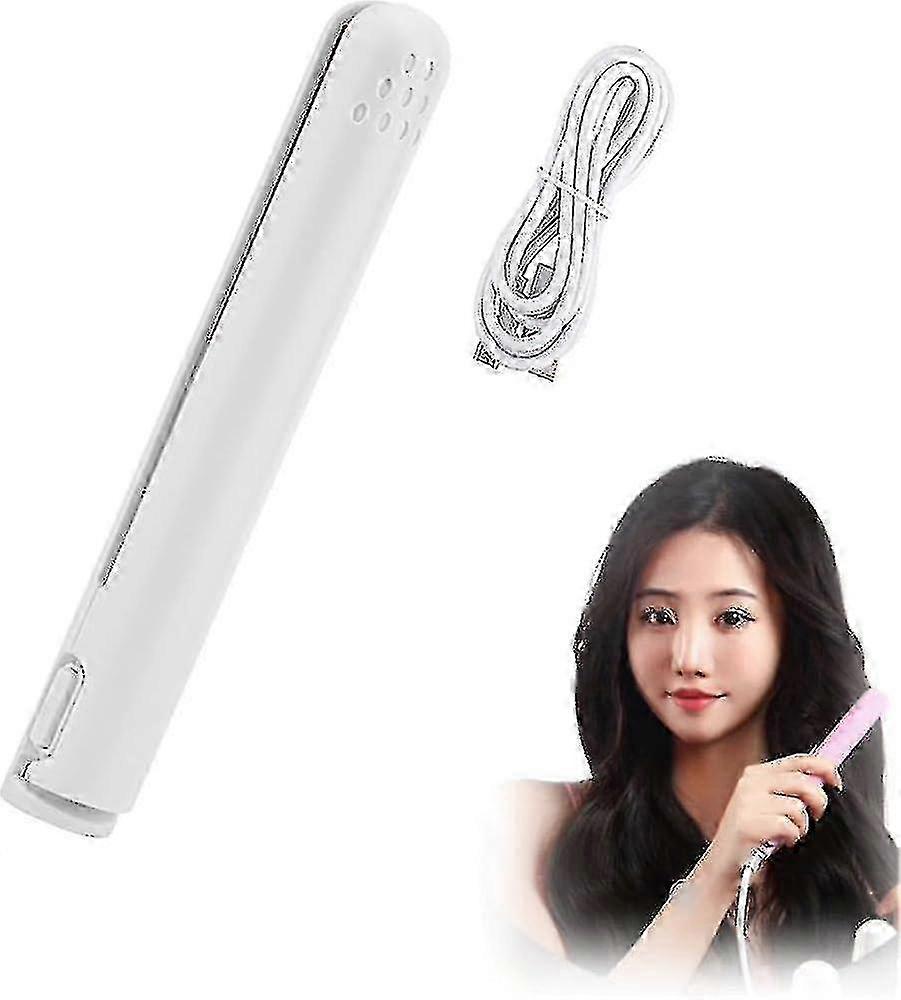 Mini Curling Iron With Dual Use, Durable Styling, 2-in-1 Mini Curler, Usb Rechargeable Small Curling Iron, compatible Short And Long Hair