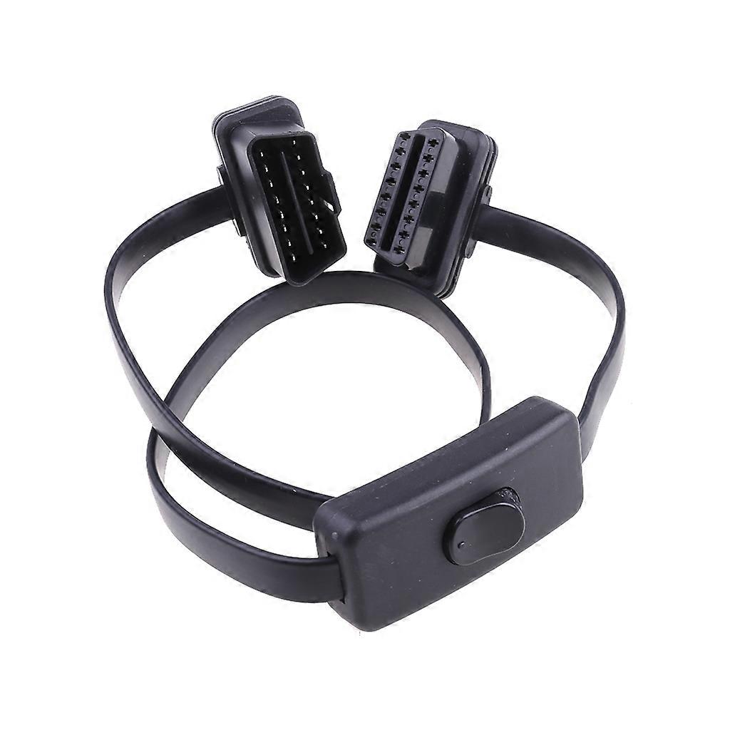 16 Pin OBD2 OBDII Auto Car Extension Cable With Switch Type Adapter Connector
