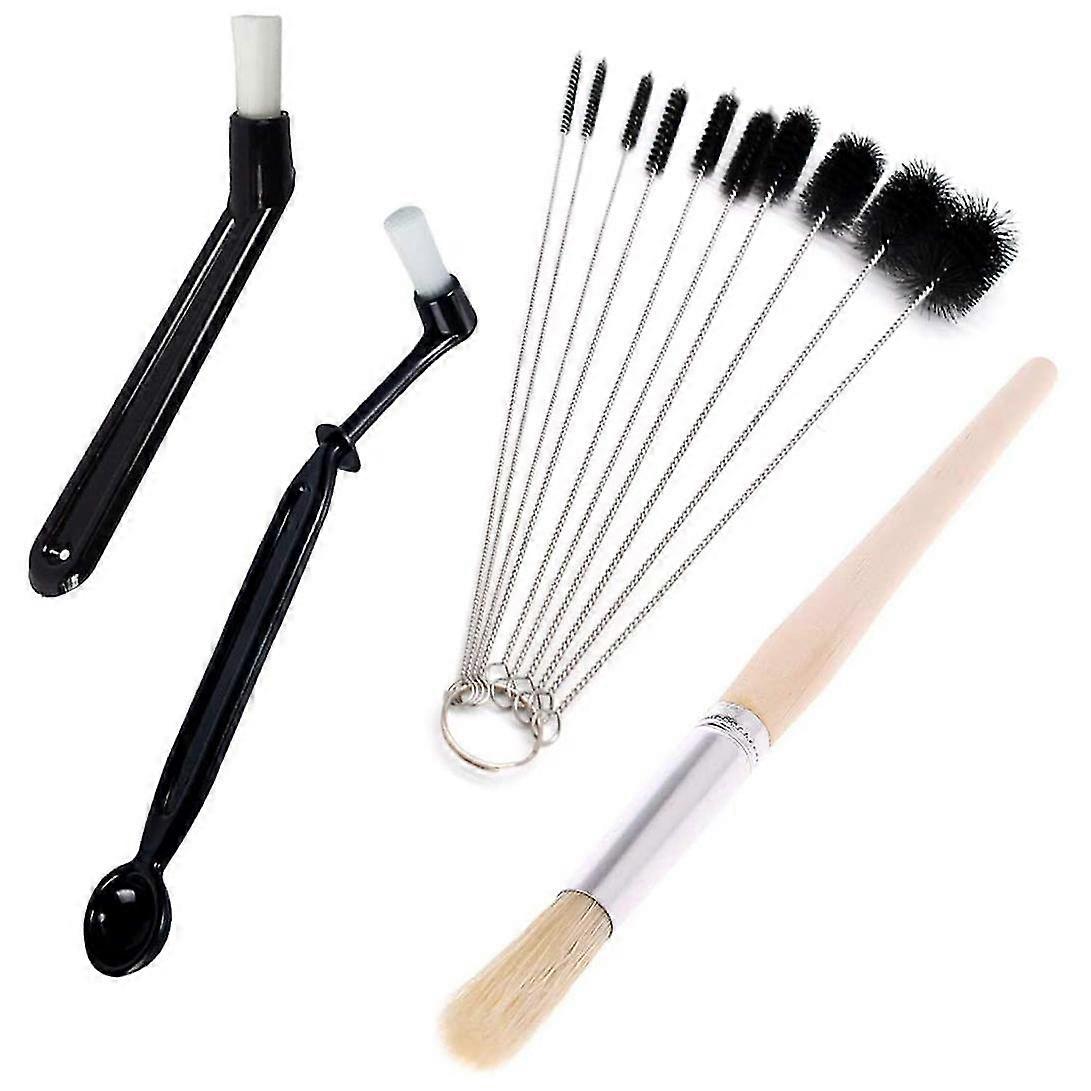 Brosse de nettoyage de café, 4 pièces Cafe Tea Bean Ground Cleaner Tool Set pour Grinder Espresso Machin