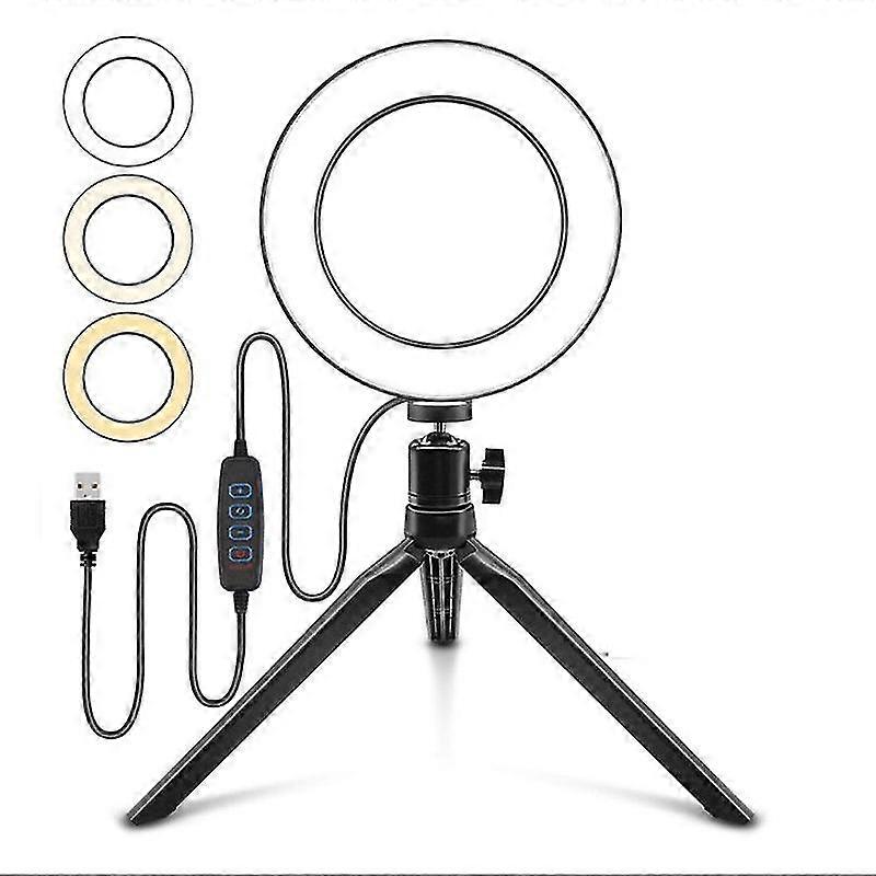 Selfie Flash Dimmable 6/10'' LED Ring Light With Tripod Stand Phone Holder Safe and Top Quality