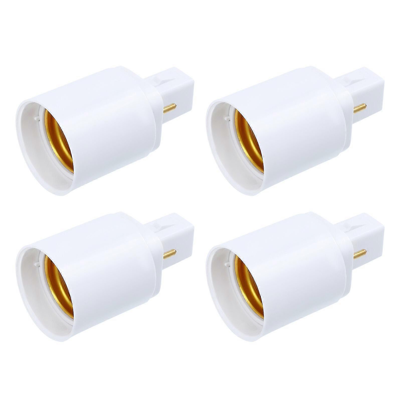 4pcs Professional G24D to E27 2 Pin Light Bulb Socket Adapter Light Holder s202412246413