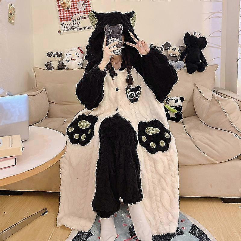 Dame 2024 Efterår Vinter Pyjamas, Kashmir, Flannel