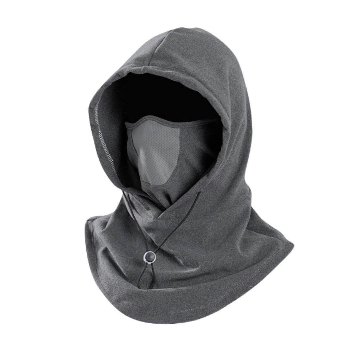 Cycling Headgear with Front Cover Windproof Drawstring Sunscreen Dustproof Full Protection Knit Cap