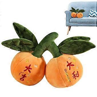 Stuffed Orange Plush 3D Chinese Orange Plushies Pillow 2024 Chinese Orange Plushies Mascot Chinese Fruit Doll Toy Chinese New