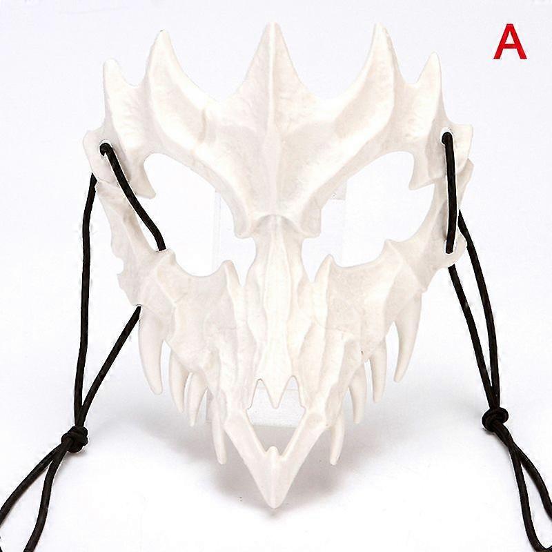 Μάσκα Πάρτι Μακριά δόντια Δαίμονας Σαμουράι Σκελετός Μάσκα μισού προσώπου Λύκος Μάσκα δράκου