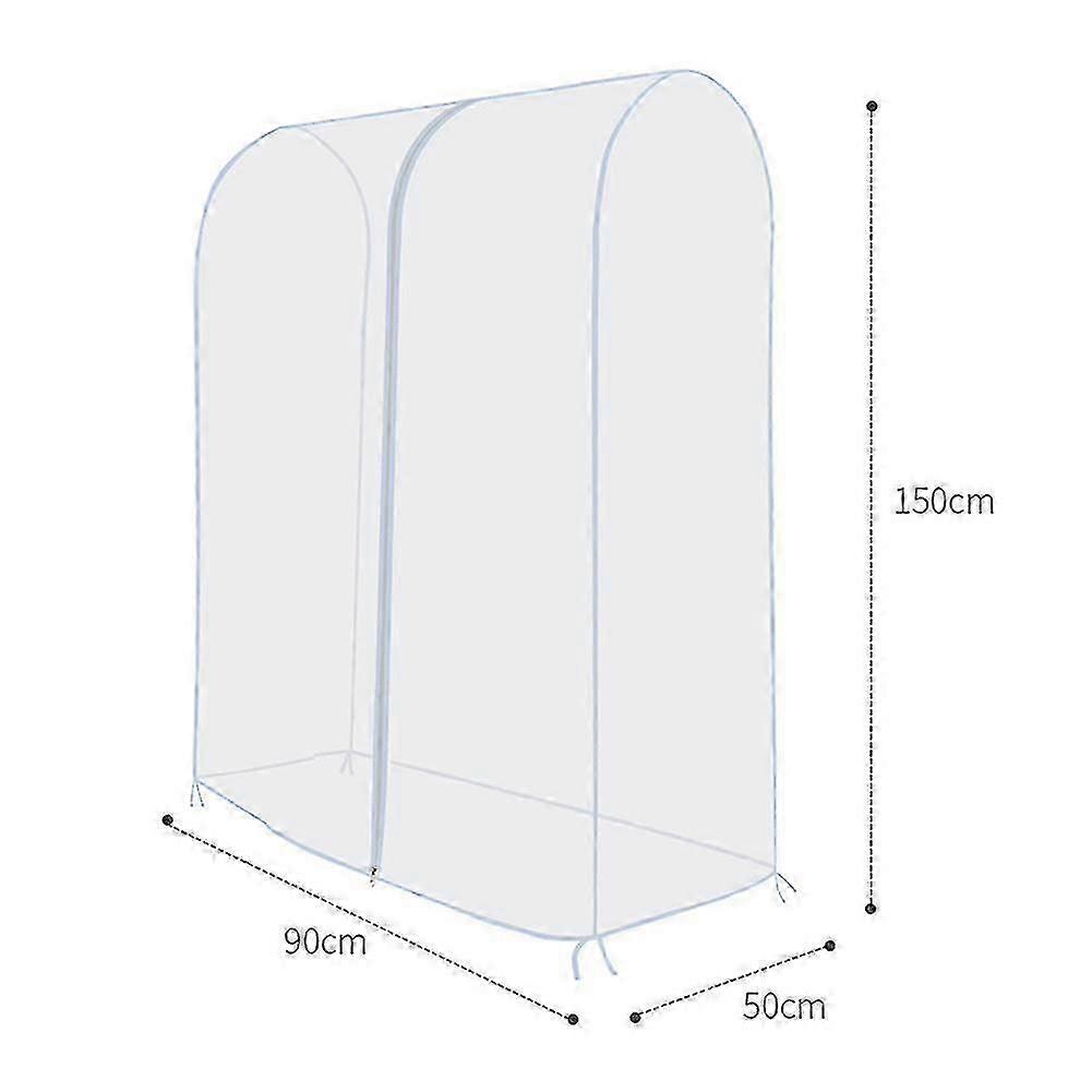 100٪ جديد ، واضح غطاء رف الملابس PEVA غطاء رف السكك الحديدية واضح أكياس الرمز البريدي تخزين الملابس