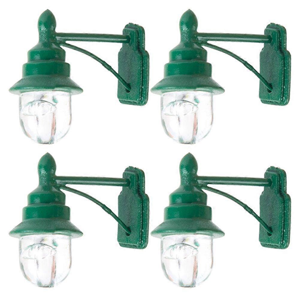 4PCS Simulated Mini Yard Lights Model Light Model Sand Table Lamp Decorations