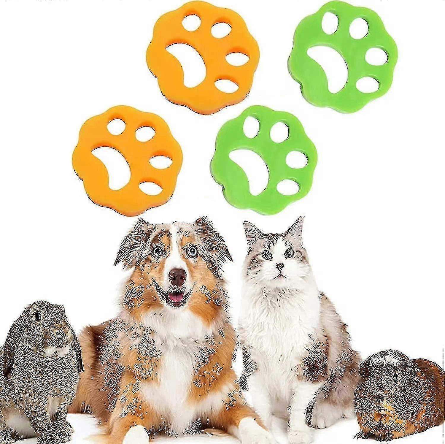 4個のペット用ヘアリムーバー洗濯機ヘアクリーニングツール再利用可能な衣類、寝具、犬の猫の毛-